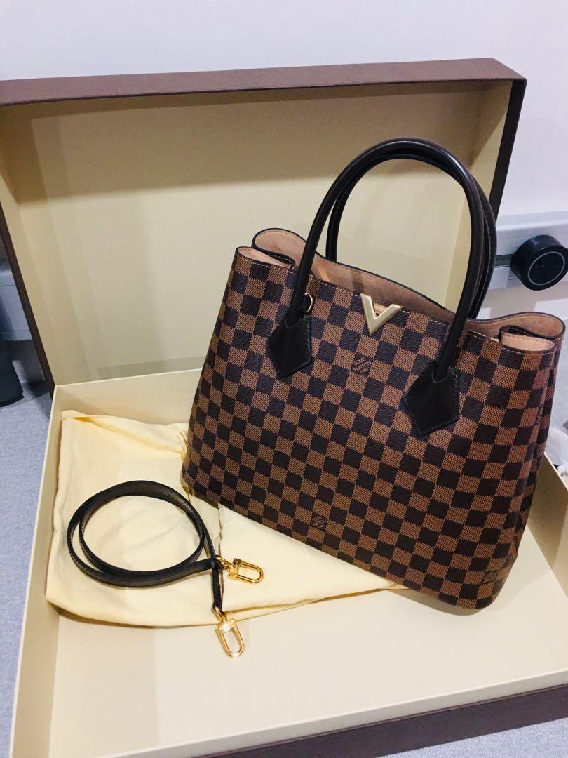 Kensington leather handbag Louis Vuitton Brown in Leather  27501591