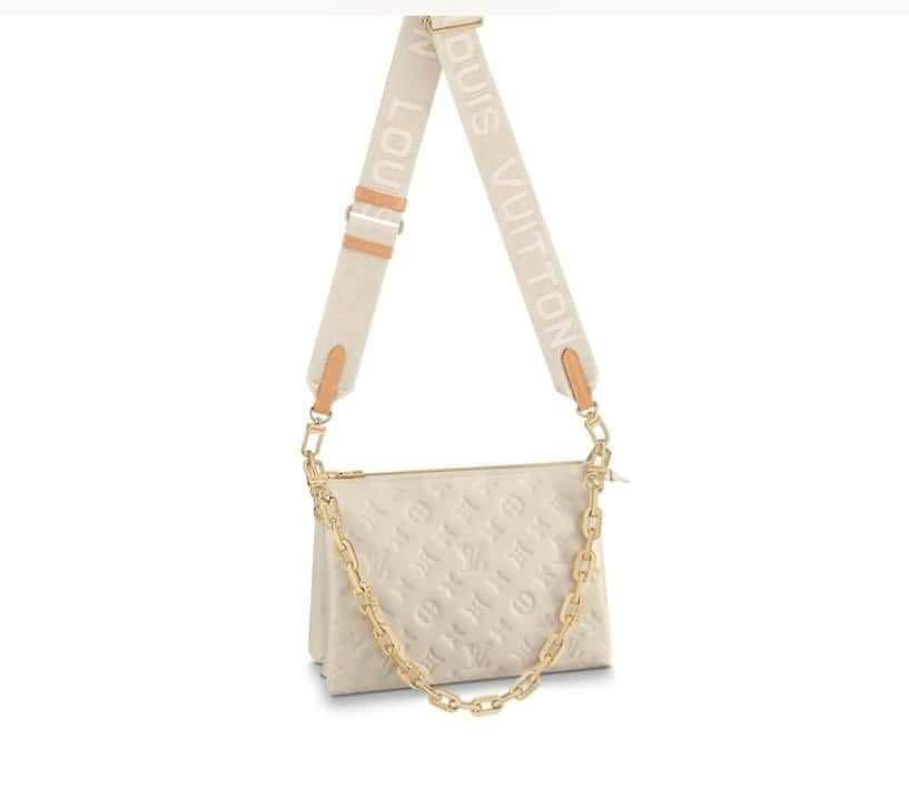 Coussin leather handbag Louis Vuitton White in Leather - 32552076