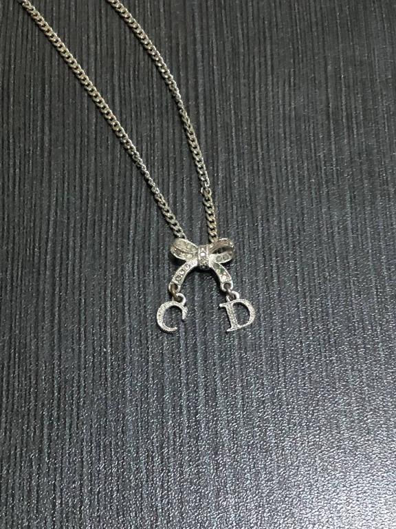 Christian dior bow necklace store