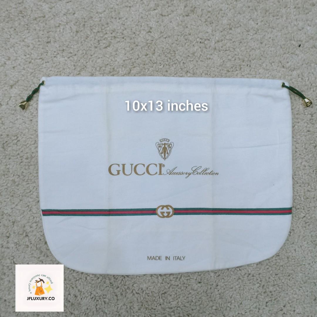 Authentic Vintage Rare Gucci Accessories collection dust bag 10x13 inches