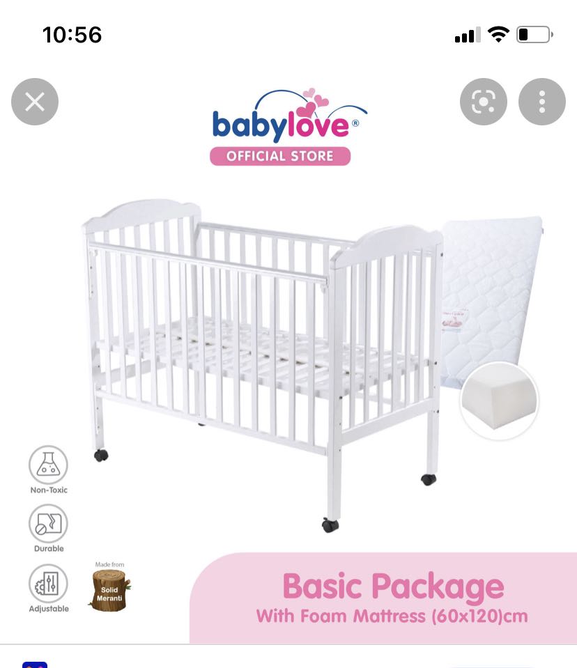 Baby love baby cot discount