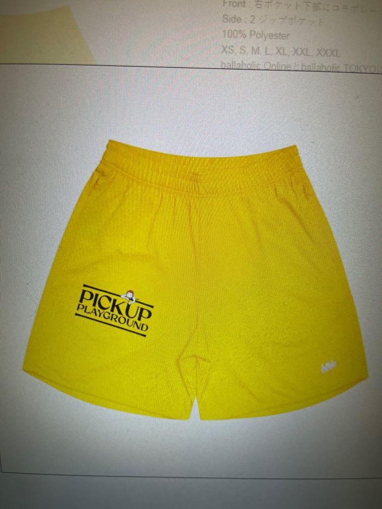Ballaholic x 櫻木花道zip shorts pick up playgroup (yellow), 男裝