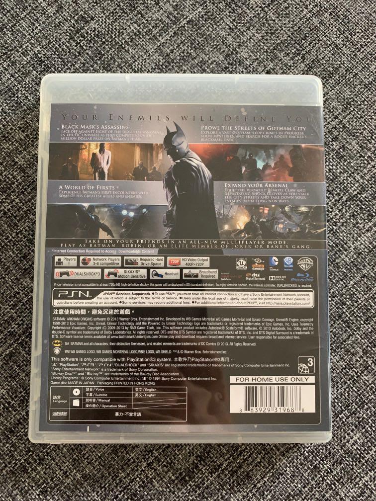 Batman Arkham Origins PS3 Games (Category: PlayStation) located in Makati City. Submitted by joeytanyag (Listing ID 1159953046, Image 2). Description: .