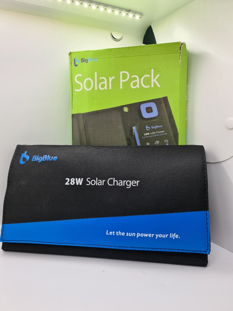 thumbnail image 2 of BigBlue 28W SunPower Solar Panel With Digital Ammeter, Portable Solar Panel Charger 2 of 9