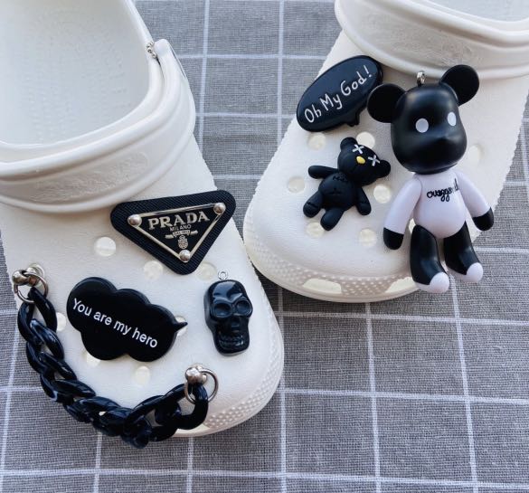 Black White Jibbitz