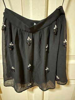 BNWT Love Bonito black skirt with embellishments