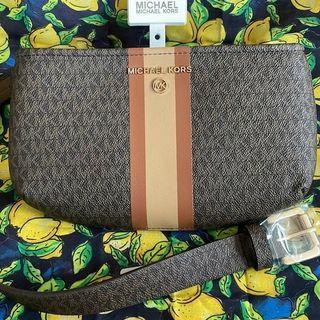 Brand New Michael Kors Brown Zippered Fanny Pack Belt Bag