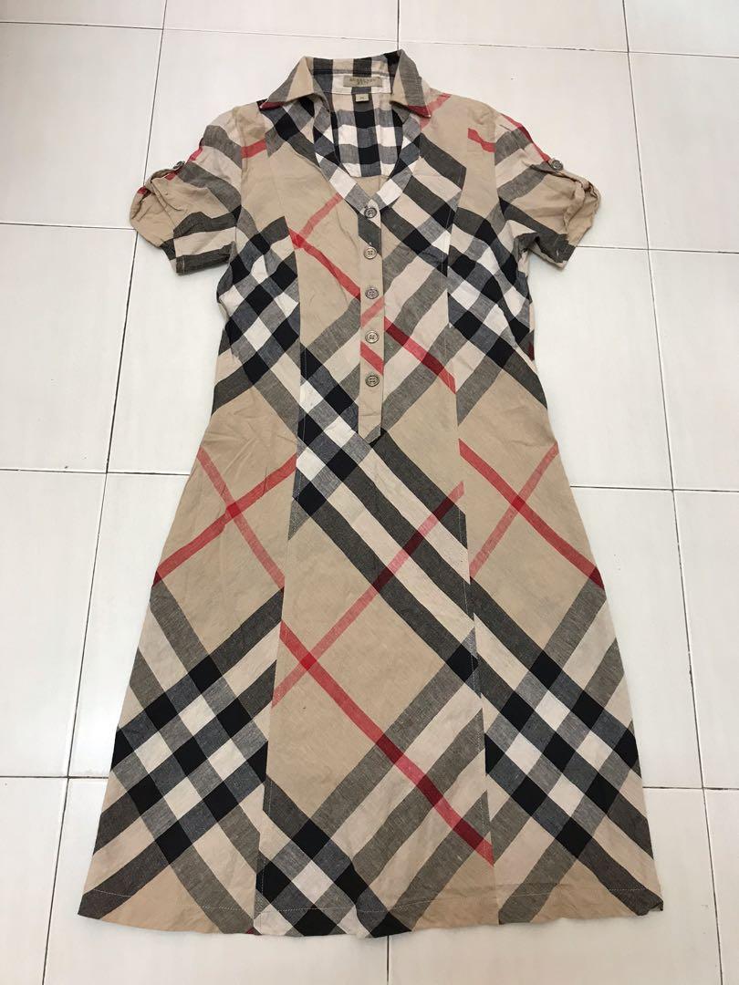 Burberry Brit nova check dress Women s Fashion Muslimah Fashion Dresses on Carousell