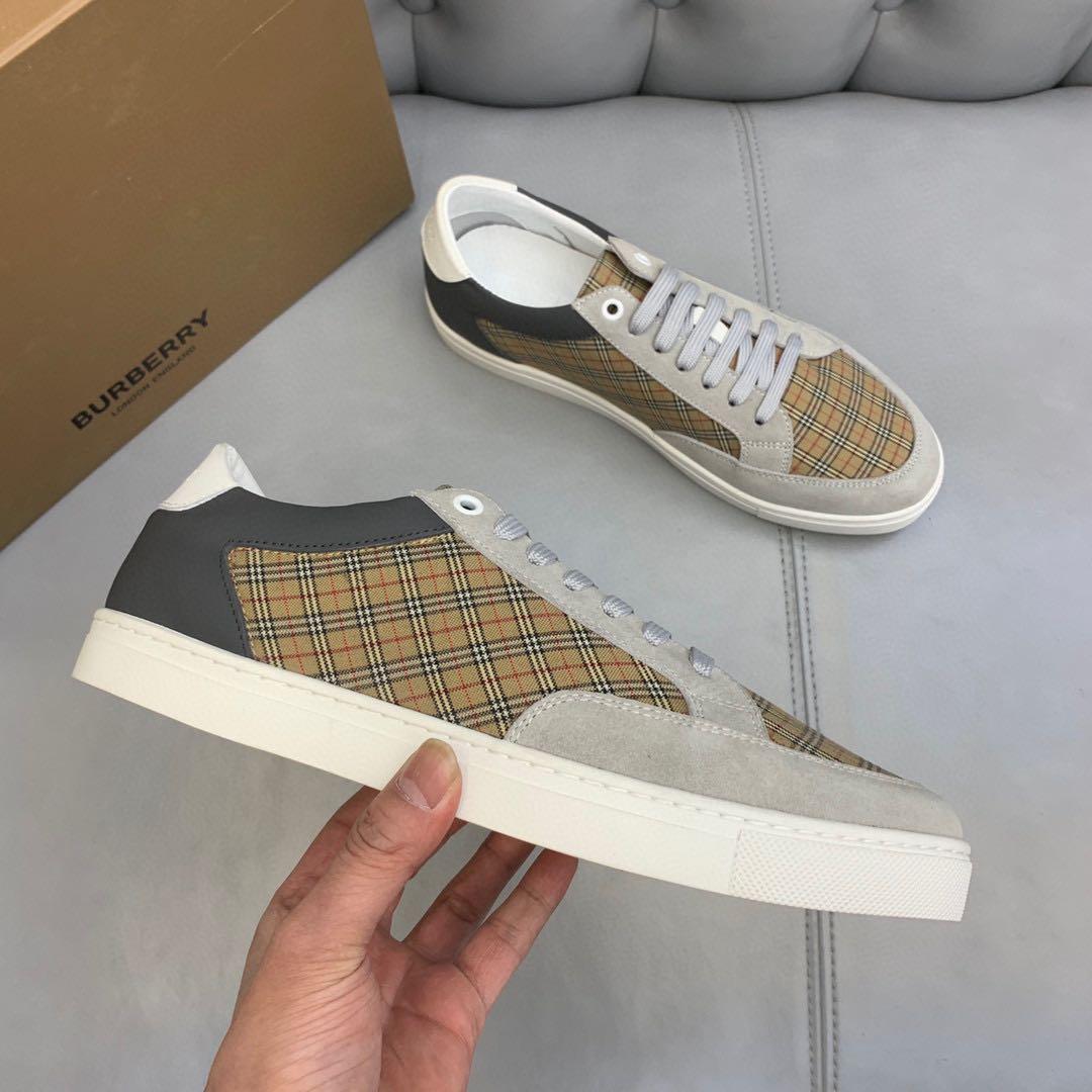 Burberry sneakers mens clearance gold