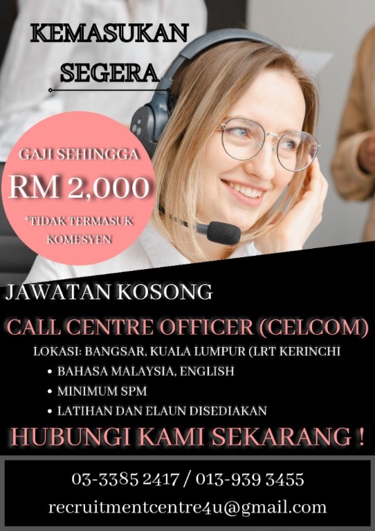 Call Center Officer Celcom Jobs Full Time Sales Retail Marketing On Carousell
