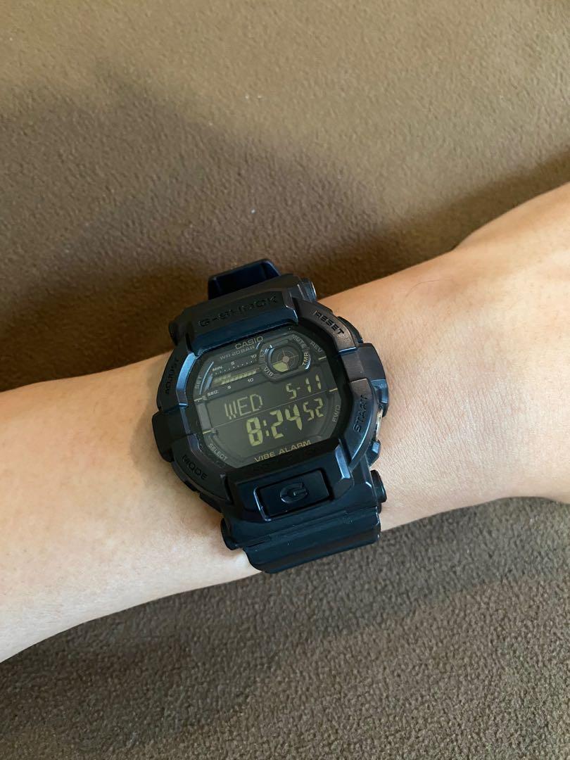 Casio G-Shock GD-350-1BDR, Fesyen Pria, Jam Tangan di Carousell