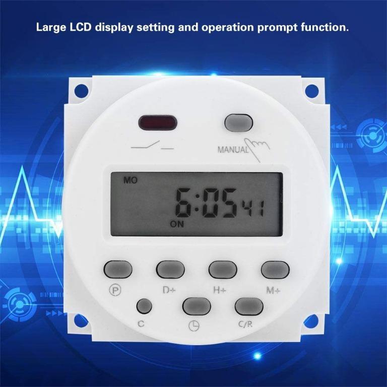 CN101A DC 12V Mini Digital LCD Power Programmable Timer Relay Time ...