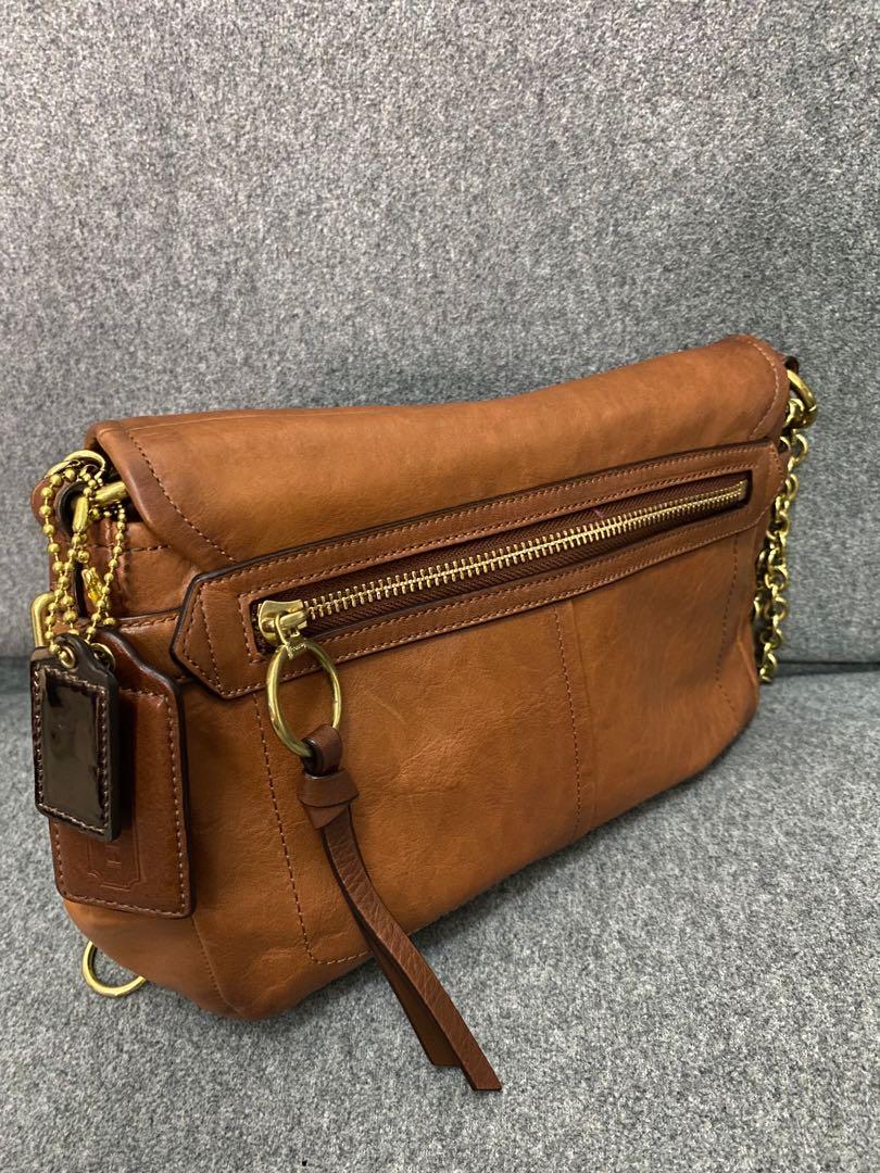 Coach Chelsea Leather Flap Body Chain, Luxury, Bags & Wallets on Carousell