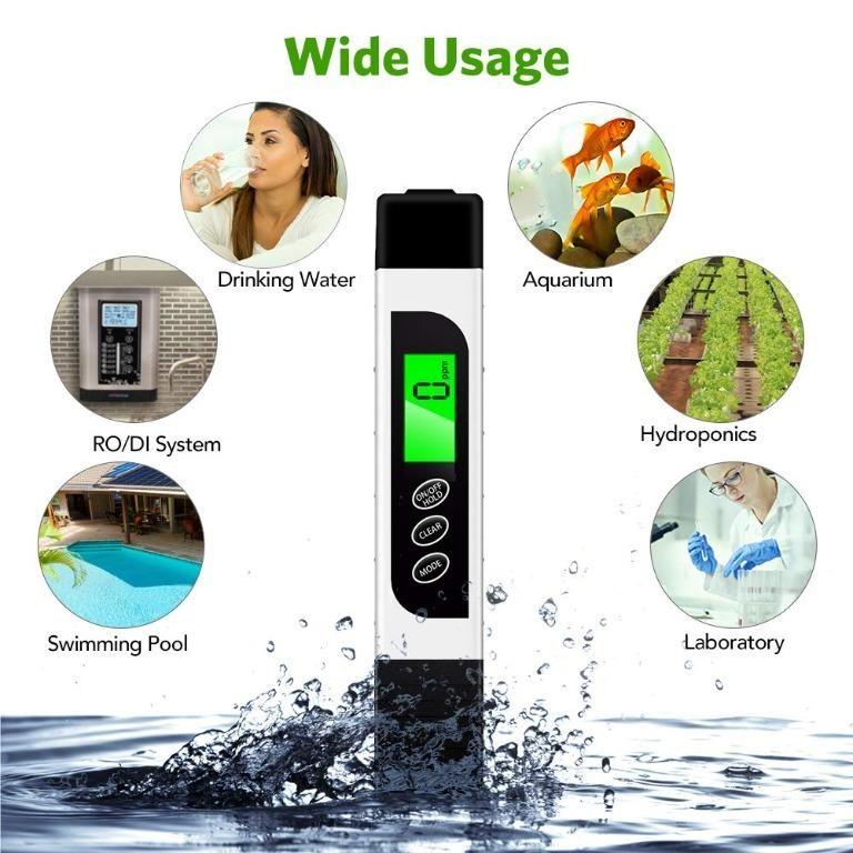 Precise Instrument Digital Water Quality Tester High Accuracy Conductivity Pen Meter 0~1999uS/cm with Datahold and ATC Function EC Meter YYONGAO Water Quality Meter