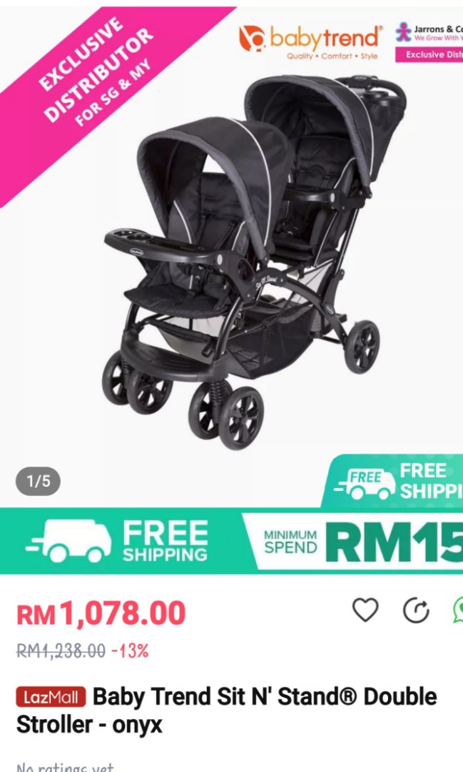 Sit n stand on sale double stroller moonstruck
