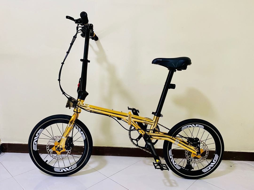 Elements Troy 16 inch Folding Bike.Gold chrome edition 2021, Sports