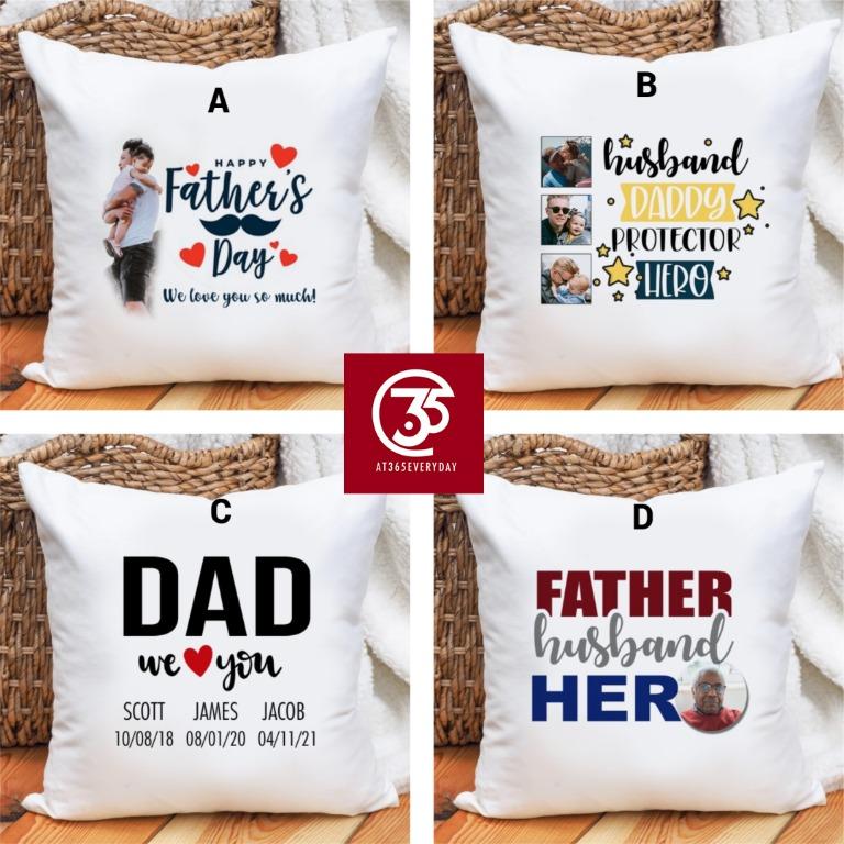 Personalised fathers shop day pillow
