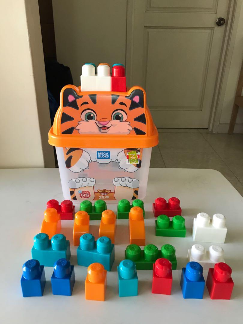Fisher Price Mega Bloks Smiley Tiger with 25 Blocks