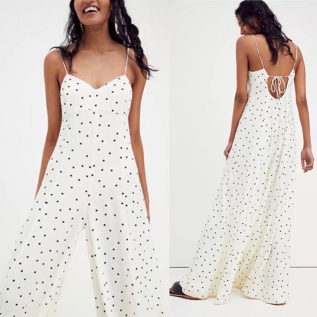 free people polka dot jumpsuit