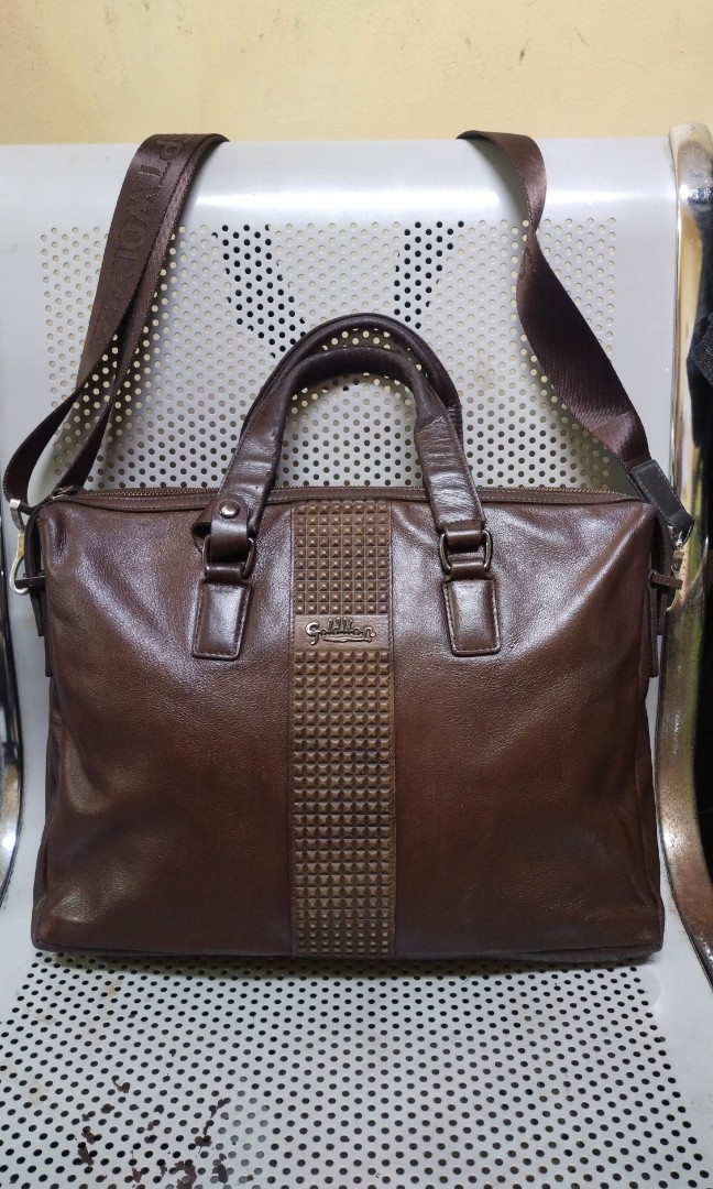 GOLDLION VINTAGE GENUINE LEATHER MESSENGER SLING BAG FOR MEN