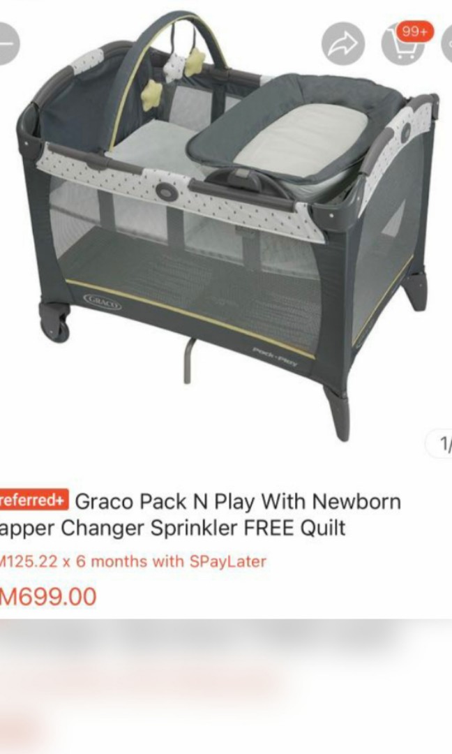 Graco pack and play with napper/changer, Babies & Kids, Baby Nursery