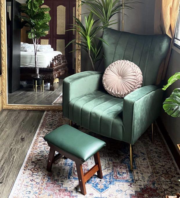 Green Armchair (Reading chair), Furniture & Home Living, Furniture