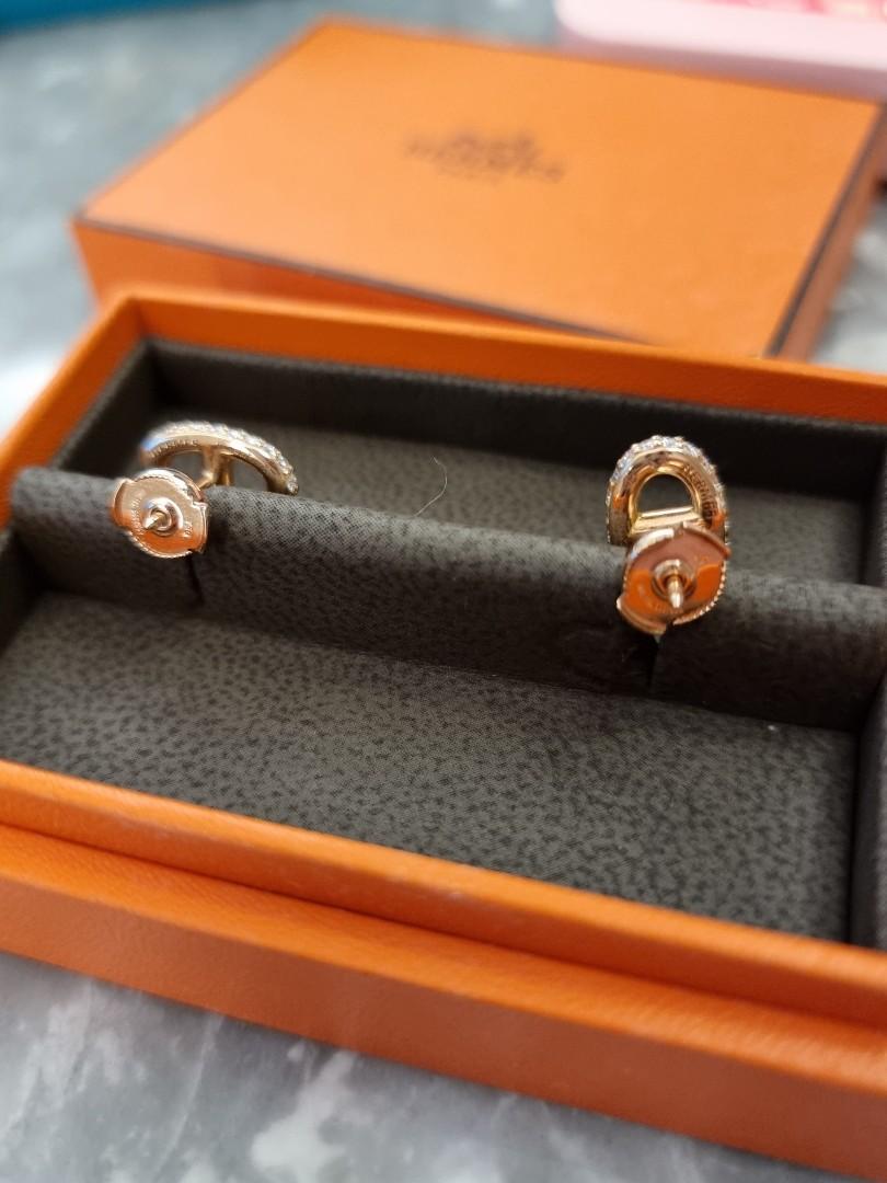 Hermes New Farandole Earrings Rose Gold Diamonds, Luxury, Accessories ...