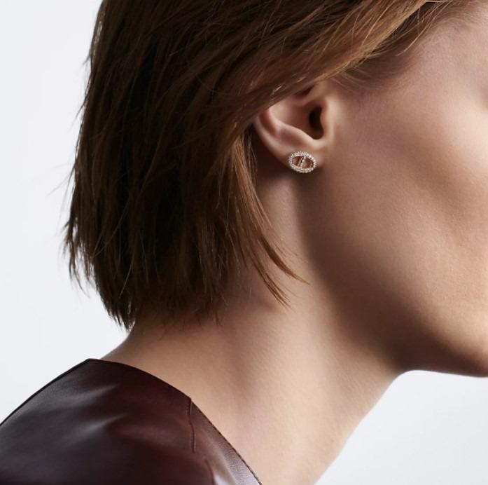 Hermes New Farandole Earrings Rose Gold Diamonds
