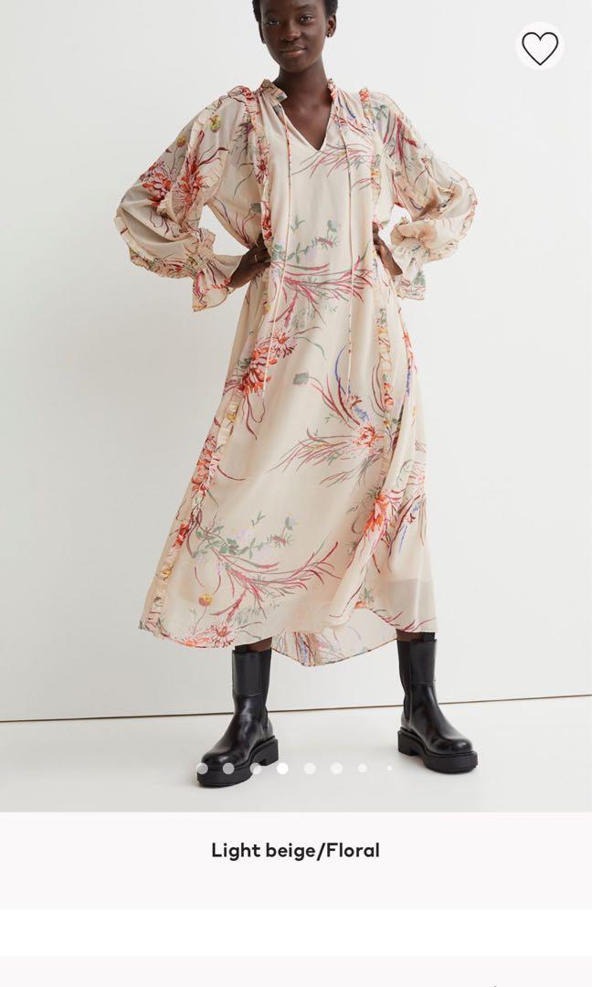 H&m chiffon maxi discount dress