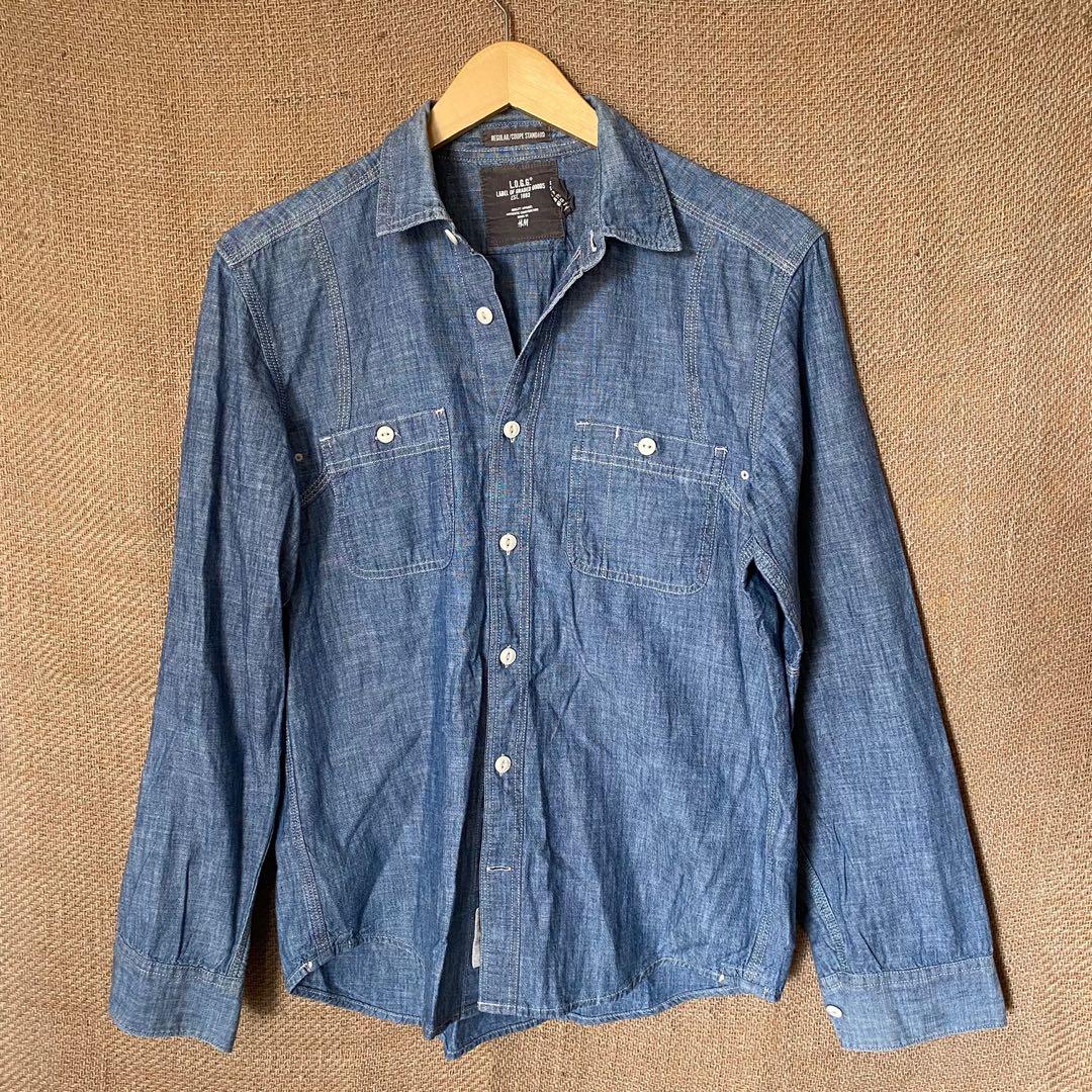 H\u0026M Denim Shirt Man, Fesyen Pria 