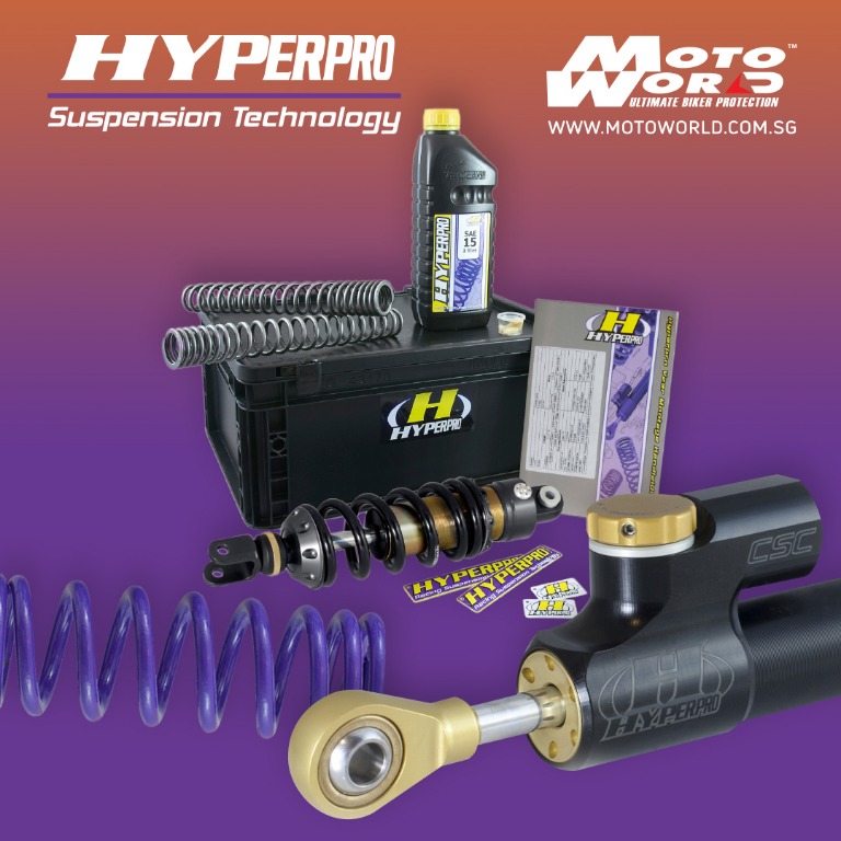 Hyperpro Suspension Spring and Damper Kit Upgrade for Motorcycles (Made