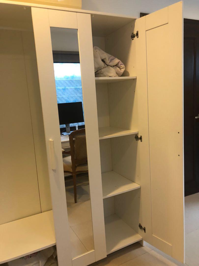 IKEA Brimnes 3door Wardrobe, Furniture & Home Living, Furniture