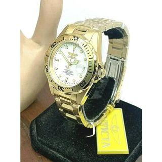 Invicta Men's Watch 8938 Pro Diver White Dial Gold Stainless Steel Quartz 37.5mm
