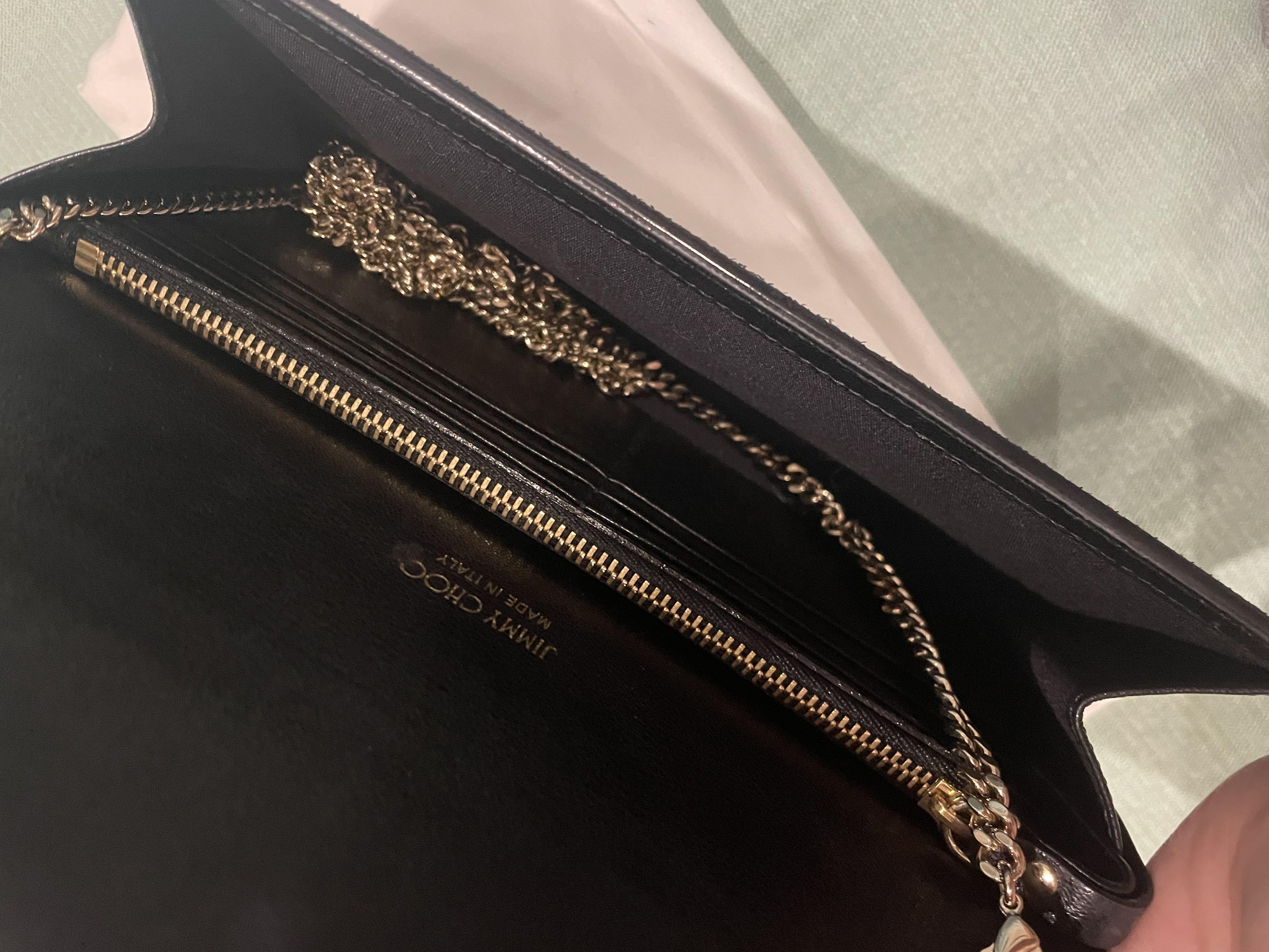 Jimmy Choo Wallet on Chain Sling Bag, Women's Fashion, Bags & Wallets