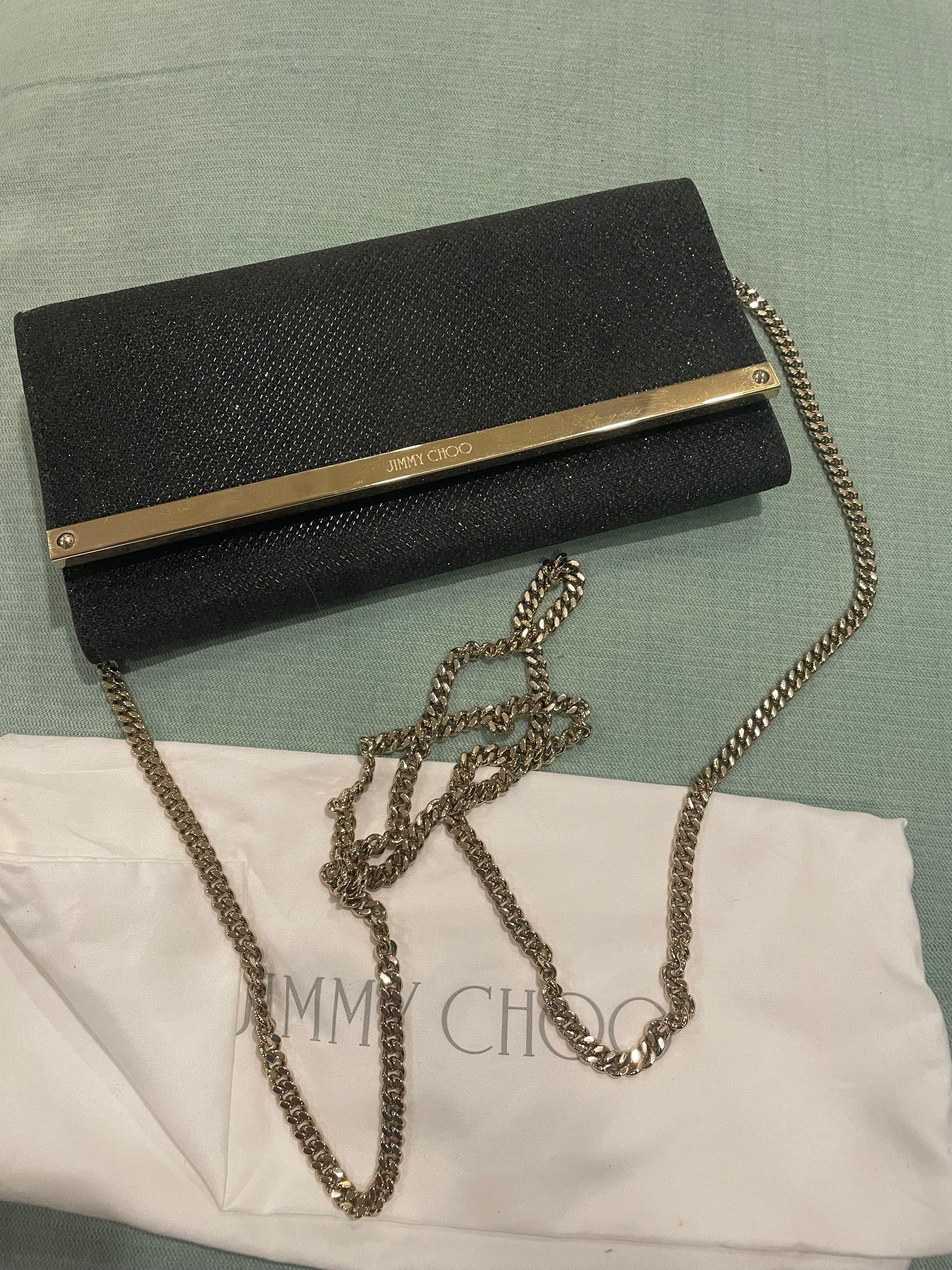 Jimmy Choo Wallet on Chain Sling Bag, Women's Fashion, Bags & Wallets