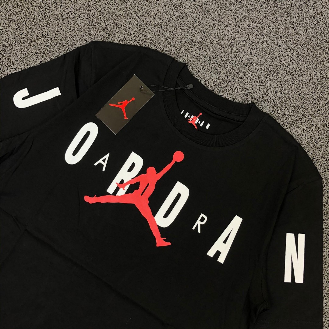 KAOS HITAM JORDAN JUMP, Fesyen Pria 