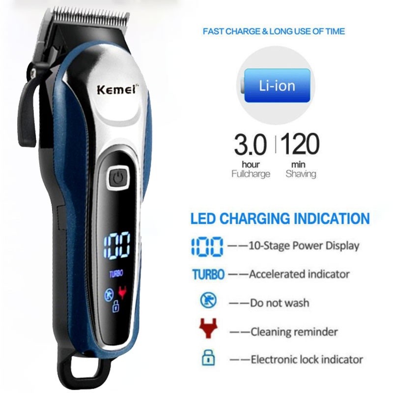 Kemei Razor hair cut wireless hair clipper rechargeable, Beauty & Personal Care, Men's Grooming on Carousell