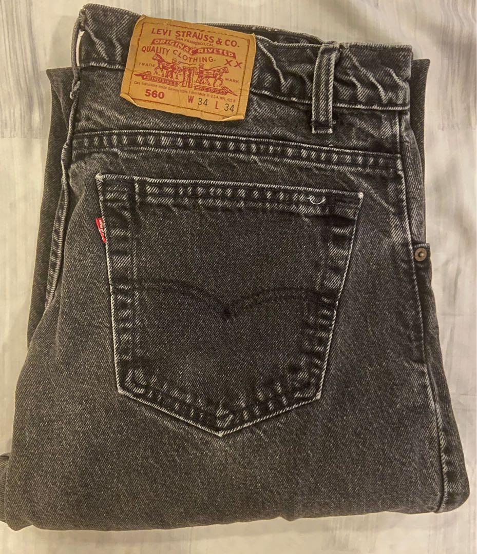 LEVI'S 560 Loose Black Jeans, Men's 