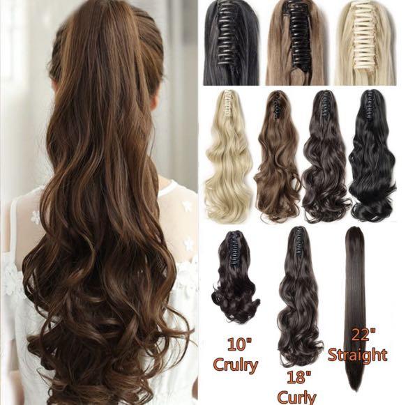 Ponytail extension top claw clip