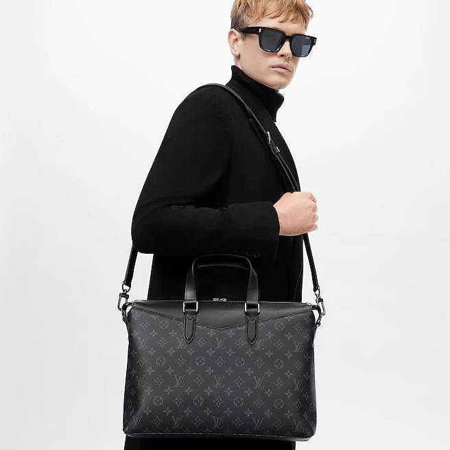 Louis Vuitton Explorer Briefcase Monogram Eclipse Canvas Black