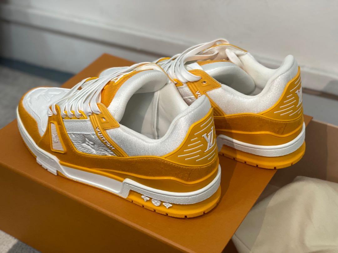 Louis Vuitton Trainer Sneaker - Yellow 1A9JHA, Luxury, Sneakers & Footwear  on Carousell