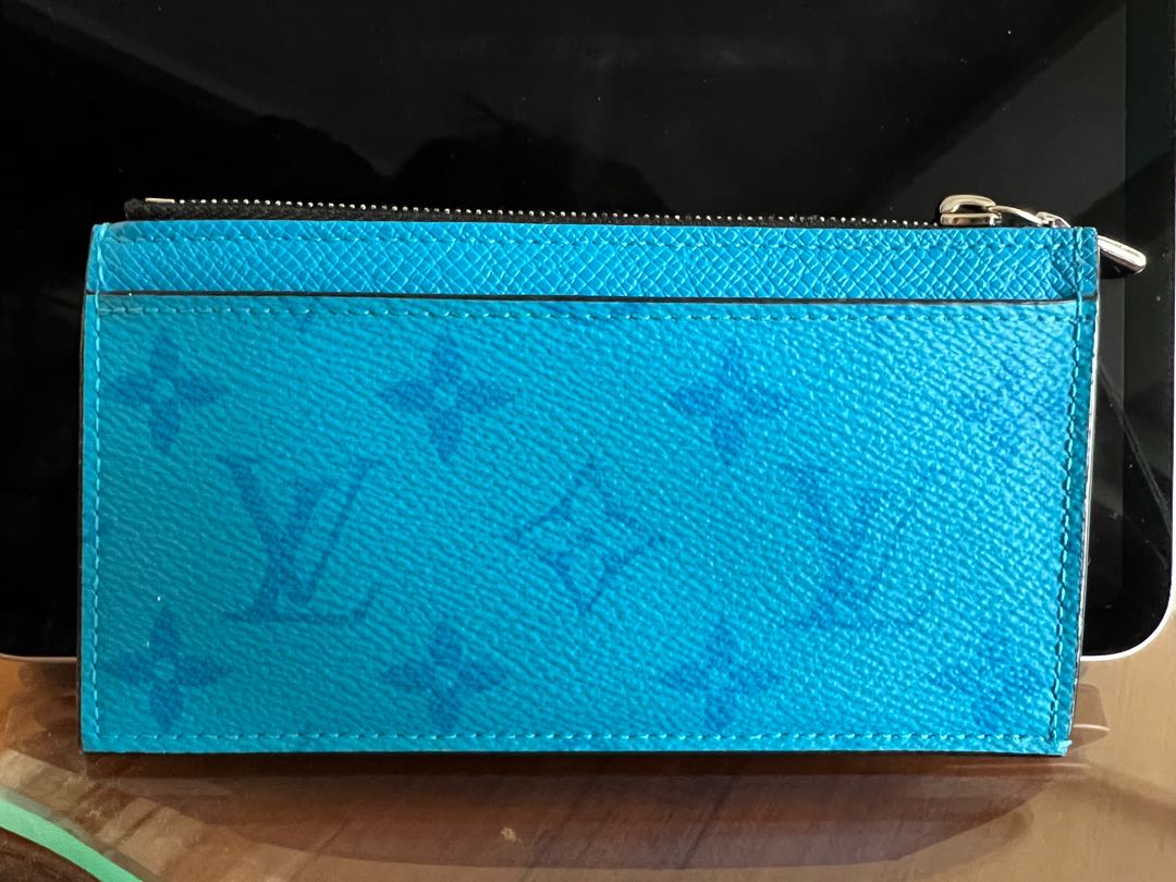 Louis Vuitton Taiga Taigarama Navy Blue Monogram Logo Pocket Organizer  Wallet