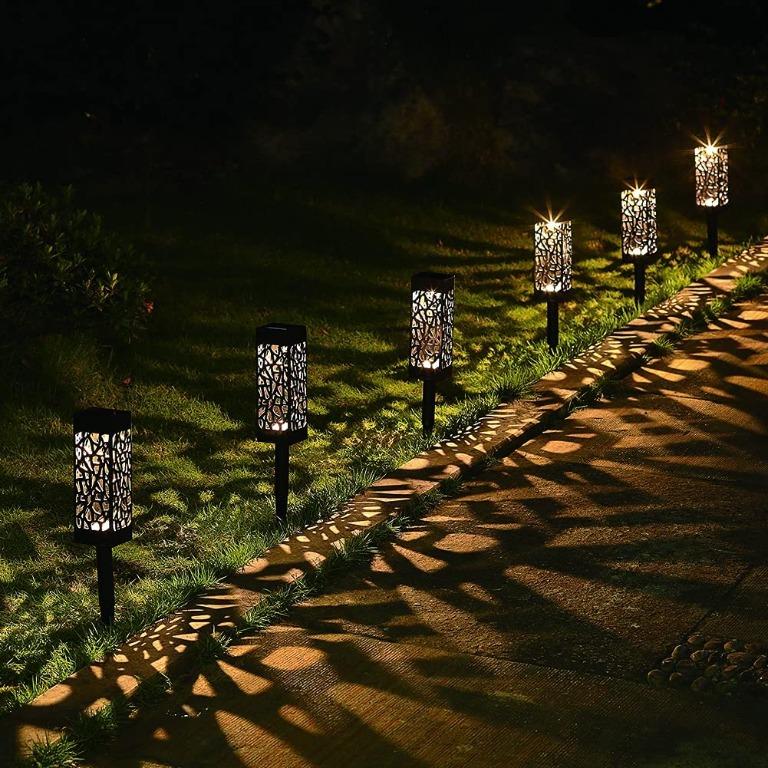Maggift Pcs Solar Powered LED Garden Lights, Solar Path Lights Outdoor,  Automatic Led Halloween Christmas Decorative Landscape Lighting for Patio,  Yard and Garden, Furniture  Home Living, Lighting  Fans, Lighting