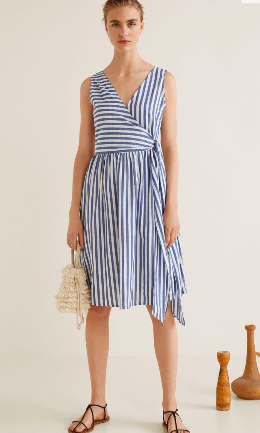 Mango Striped Bow Dress Women s Fashion Dresses Sets Dresses