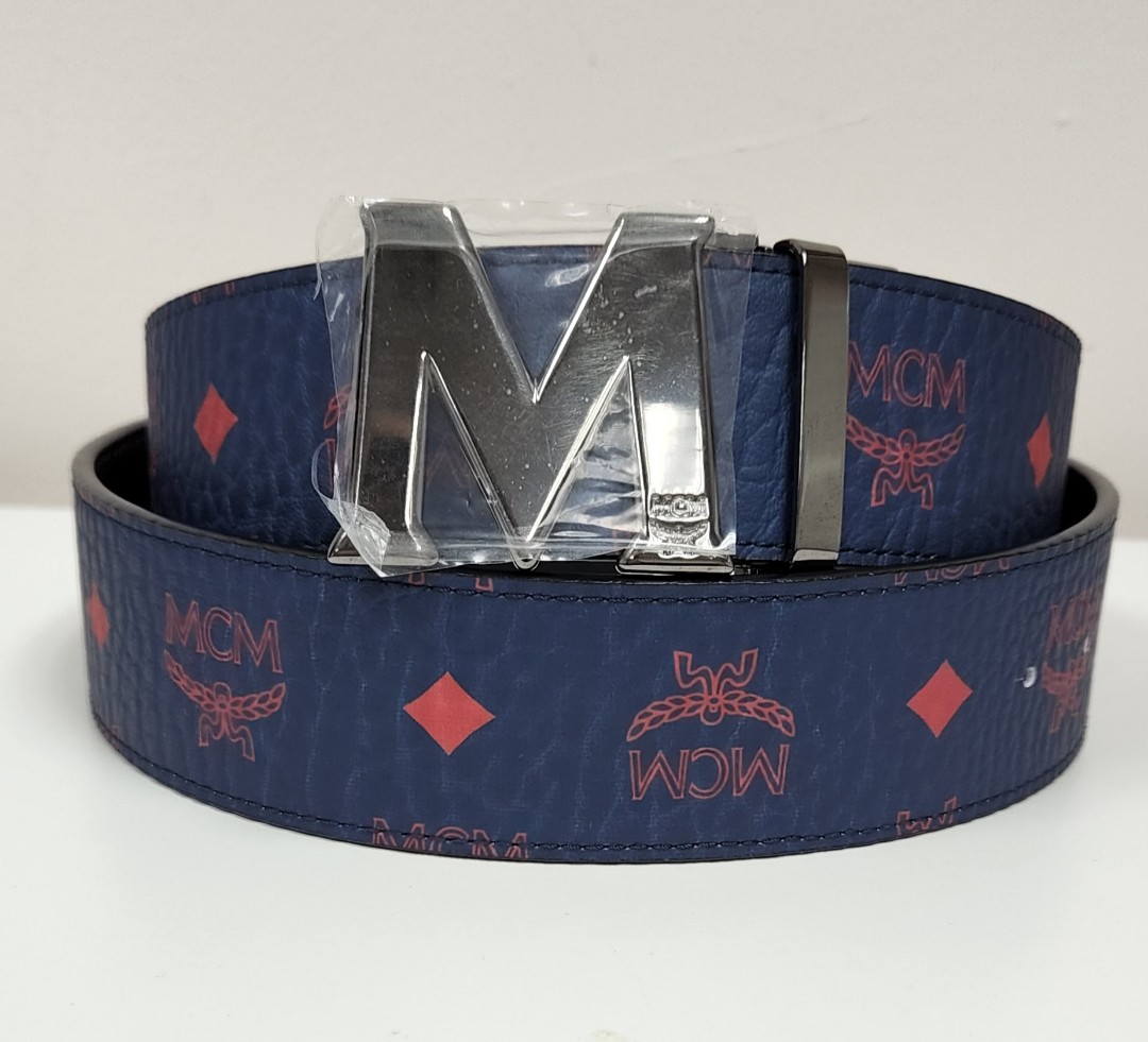 Dark blue deals mcm belt