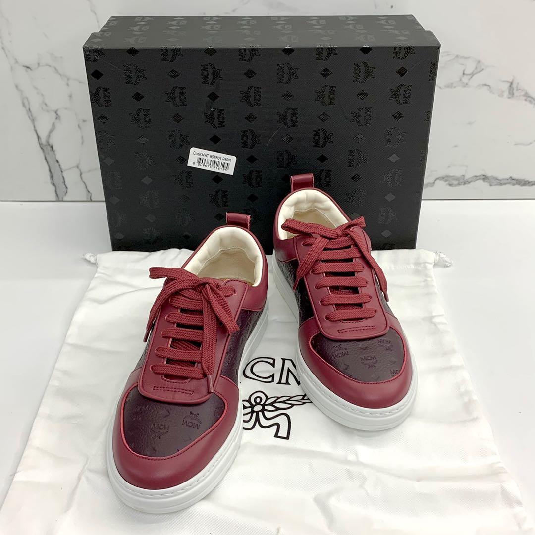 MCM MAROON SNEAKERS #37 227009657 +, Women's Fashion, Footwear