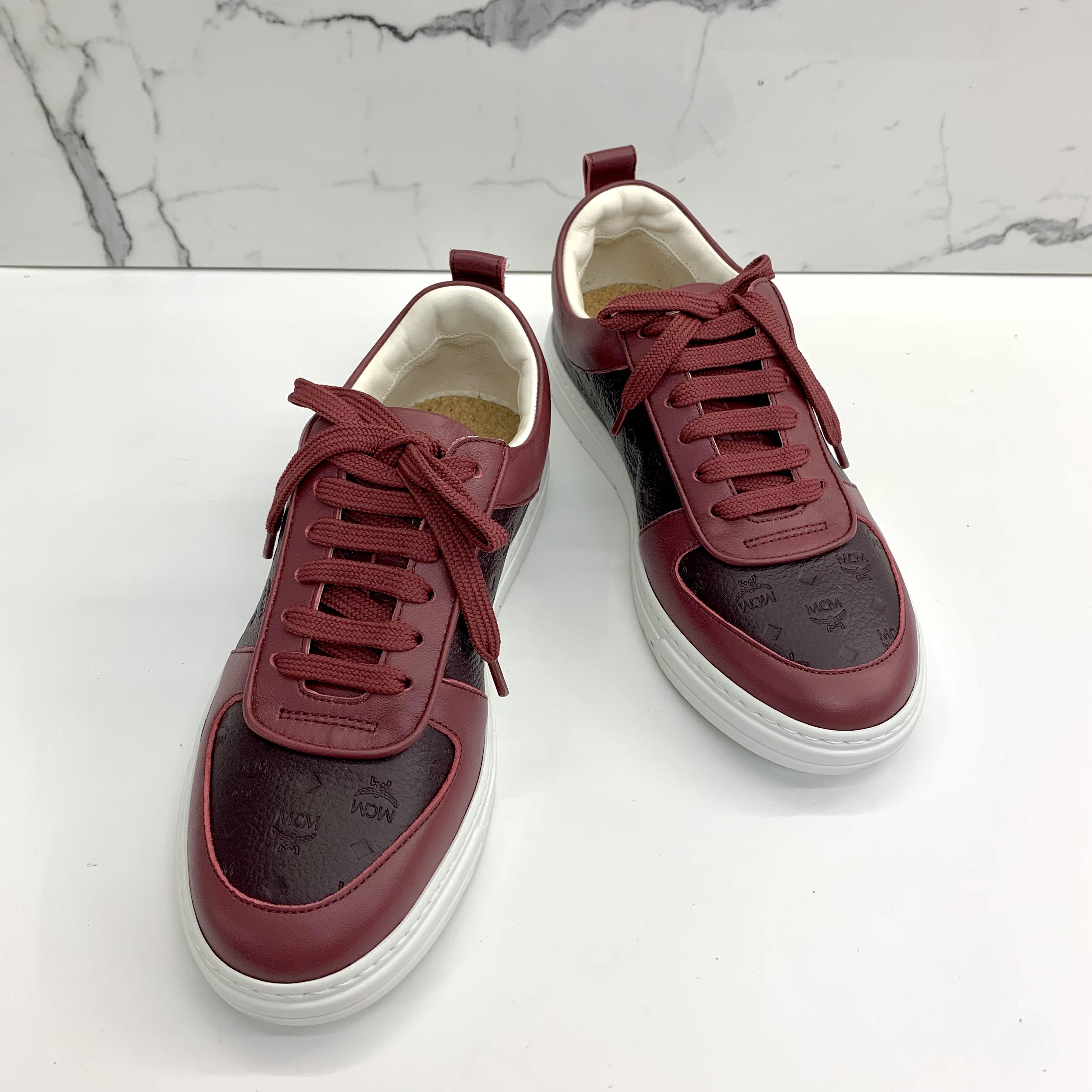 MCM MAROON SNEAKERS 37 227009657