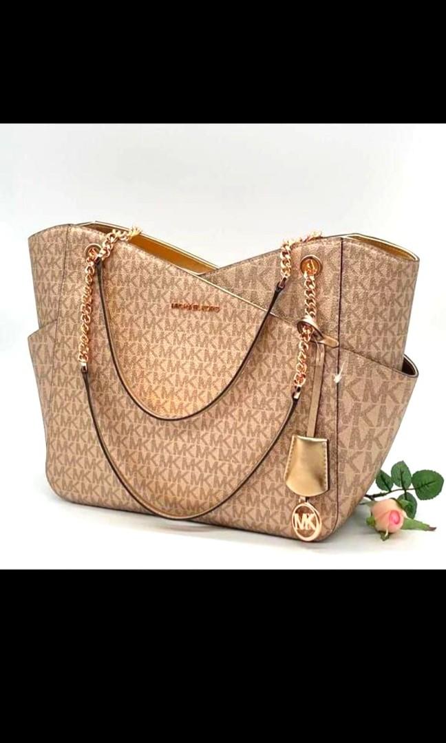 Michael Kors Jet Set Travel Large Chain Shoulder Tote (Tea Rose Multi) -  Yahoo Shopping