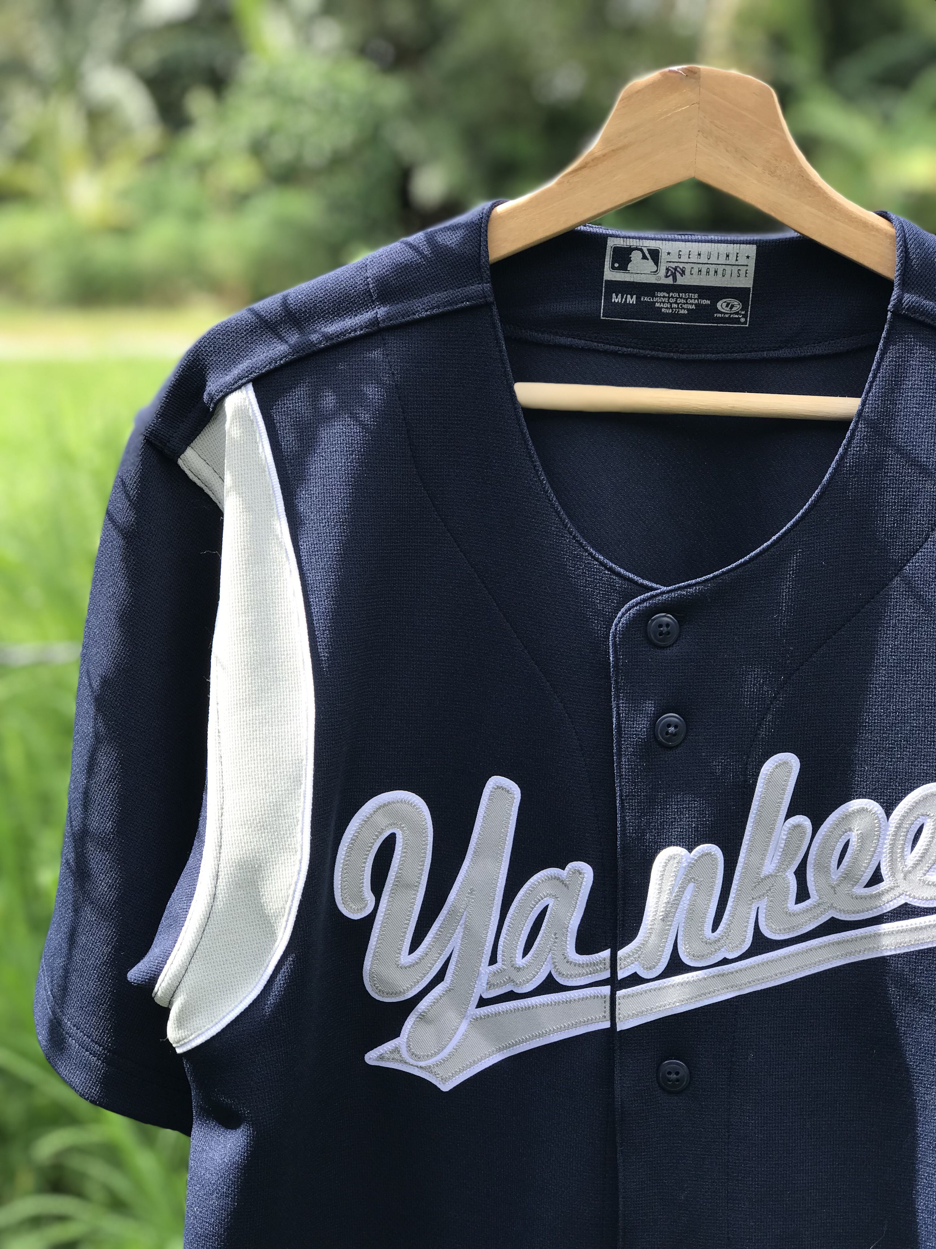 Men's True-Fan White/Navy Boston Red Sox Pinstripe Jersey 