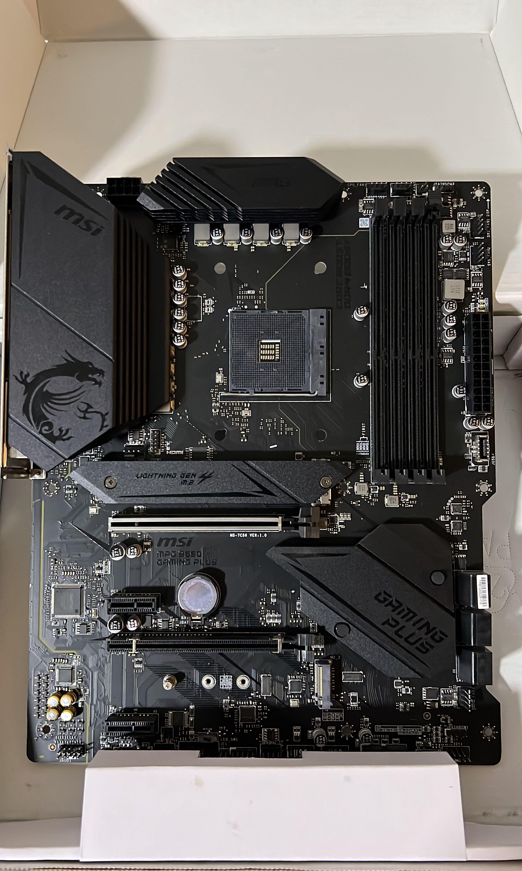 MSI Mpg B550 Gaming plus Motherboard, Computers & Tech, Parts & Accessories, Computer Parts on